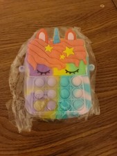 Unicorn Pop It Purse Push Bubble Fidget Toy Shoulder Bag Mini for Girls