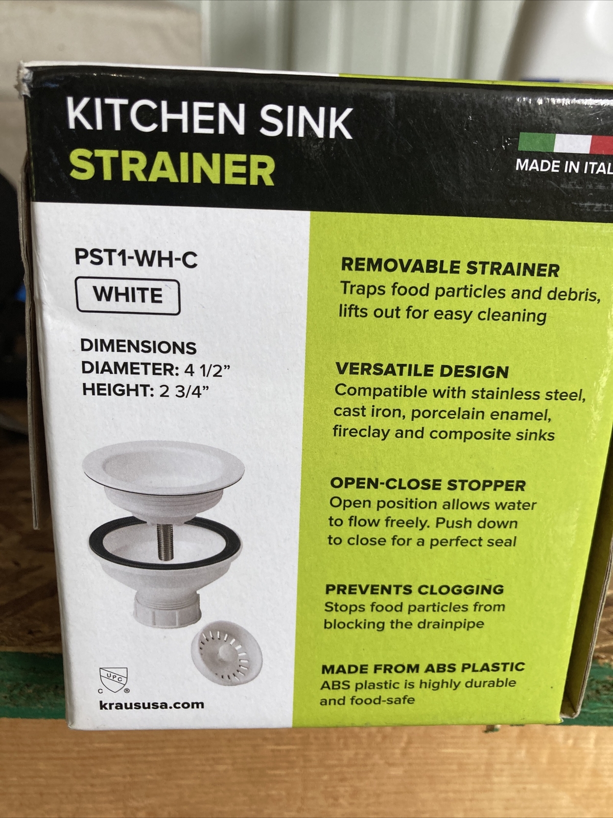 KRAUS Kitchen Sink Strainer White Fits Standard Drain eBay