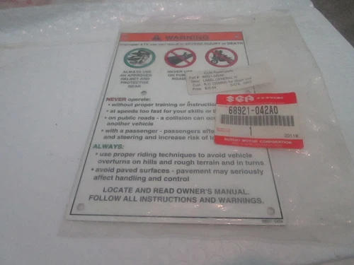 LABEL, WARNING (ENGLISH) | P3,P28