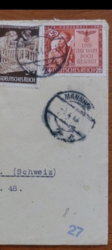 Ww2 GERMAN POSTAGE ENVELOPE AUTHENTIC CANCELLATION STAMP Ww2 HISTORICAL RESEARCH - Picture 3 of 16