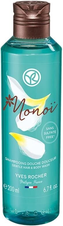 Gel suave para el cabello y la ducha Yves Rocher Monoï - 200 ml. / 6,7 fl.oz.
