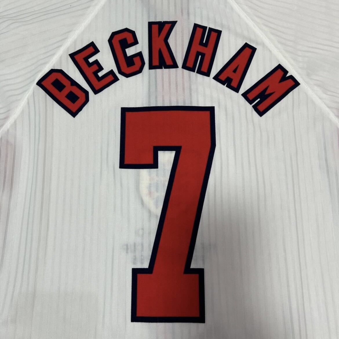 1998 Umbro England Home L/S shirt Player Issue Beckham #7 1998 Umbro England Home L/S shirt Player Issue Beckham #7
