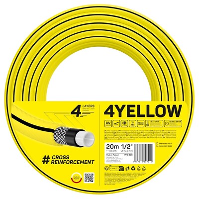 Gartenschlauch Wasserschlauch  UV-beständig 20m 1/2'' Cellfast Gelb