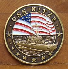 USS Nitze (DDG-94) Destroyer Challenge Coin  Color Seal