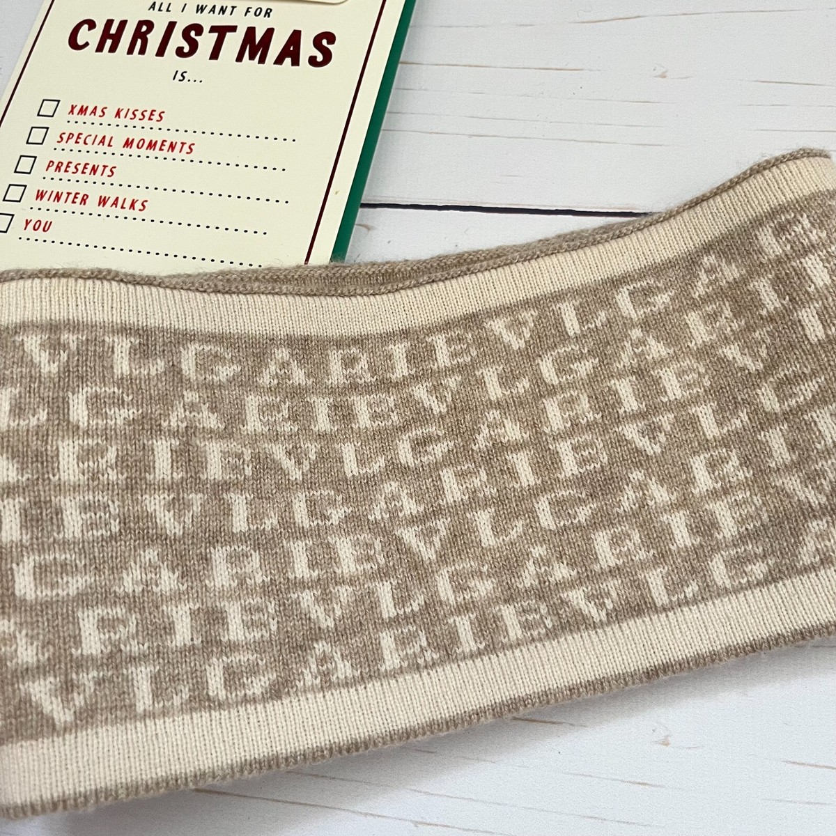 BVLGARI Logo 100% Cashmere Knitted Headband Head Wrap Italy  display picture 3