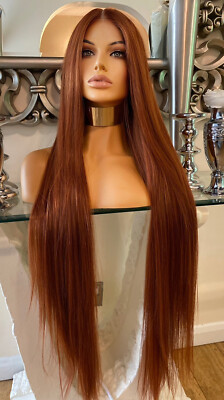 Burnt Orange Lace Front Perücke Transparent Lace Body Wave Mittelteil Wig KIM K