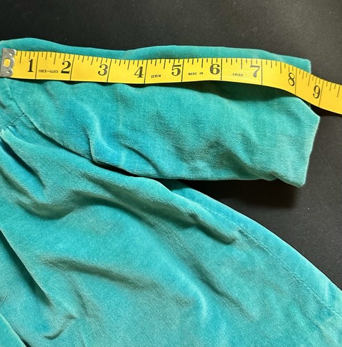 Vtg Baby Toddler 50/60s Turquoise Velvet Coat and Matching Bonnet Daisy of Calif - Picture 10 of 13