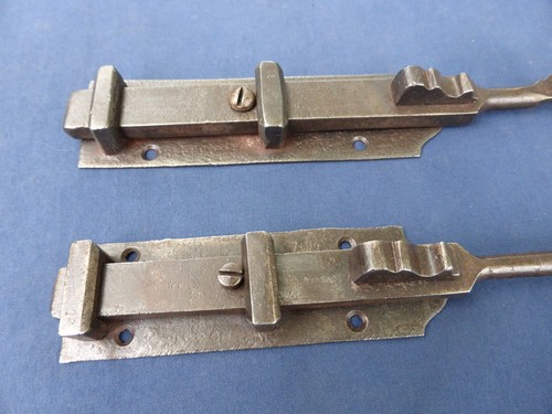 2 Targettes fer ancienne porte longueur 20,4 & 26,5 cm - Imagen 3 de 4