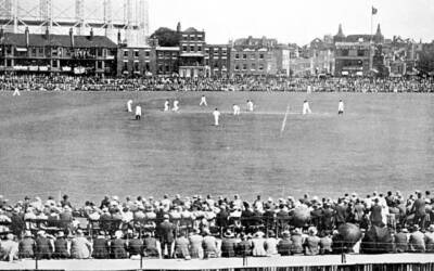 General View Of The Oval With Australia In The Field 1926 Old Cricket Photo