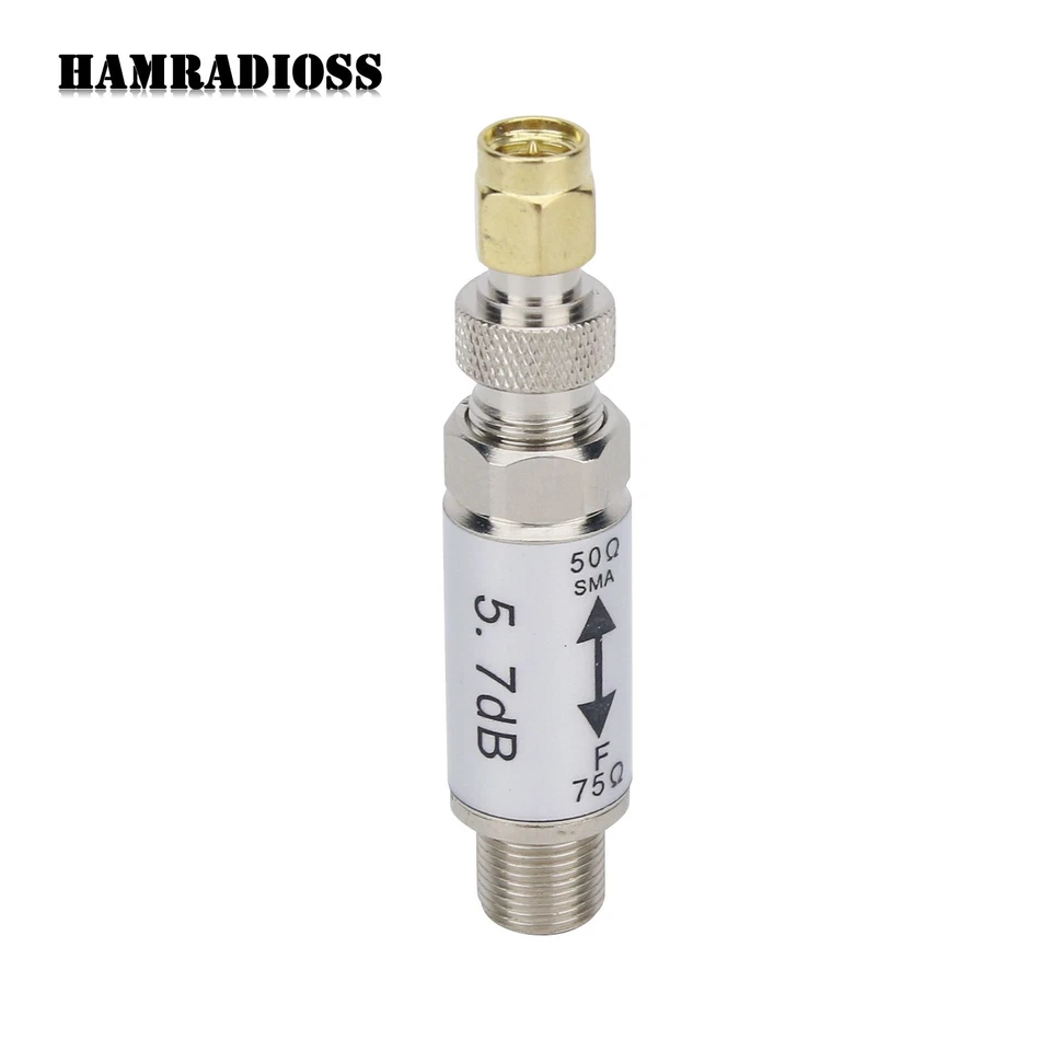0 - 3GHz SMA Male to F Female Connector 50 - 75ohm Impedance Converter Accessory - Image 4 of 4