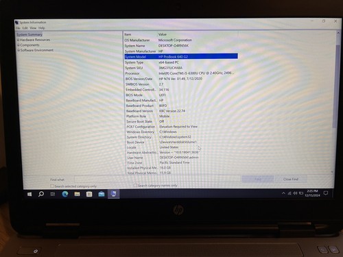 HP ProBook 640 G2 14" Laptop Intel i5-6300U 2.4GHz 8GB Win10 Pro LTE Module - Zdjęcie 4 z 7