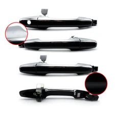 Set Outer Door Handle Keyhole Black Fits Honda Civic 2.0 Sedan Rh Driver 2006 11