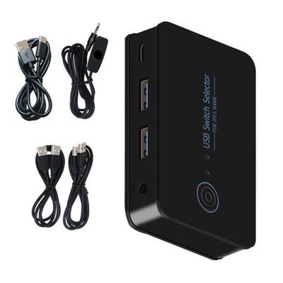 New 2 In 4 Out USB KVM Switch For Keyboard Mouse Printer With Desktop Controller