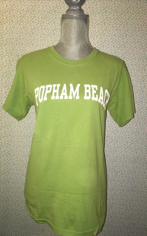 Popham Beach Maine Unisex Gildan Ultra Cotton Green Short Sleeve T-Shirt S
