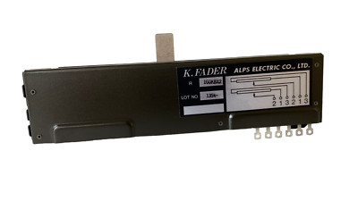 1x ALPS Schiebepotentiometer, Fader, Poti, 100kΩ linear Stereo, RSA0K12