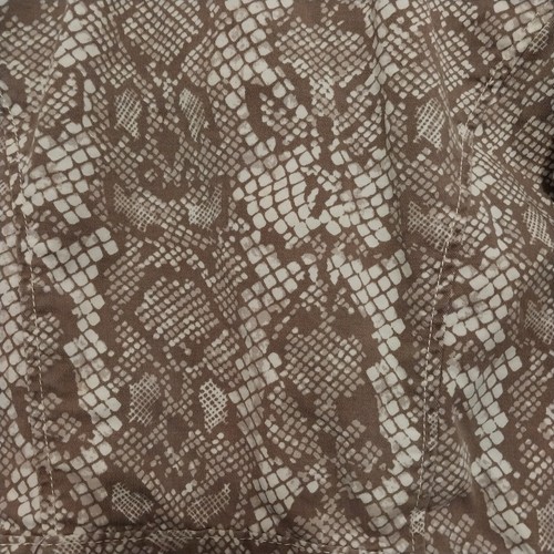 Gap kids Brown Creme Snakeskin Design Coat Jacket Slanted Zipper Great Condition - Picture 2 of 6