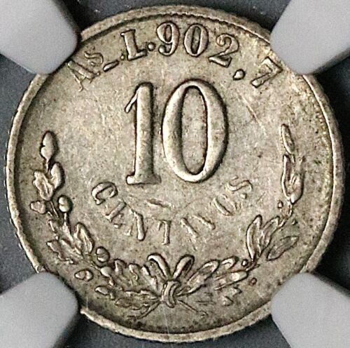 1875-As NGC XF 40 Mexico 10 Centavos Alamos Mint Silver Coin POP 3/1 (24110602C) - Picture 2 of 6