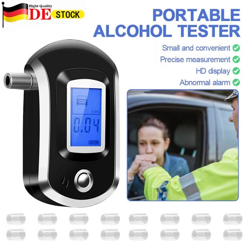 Alkoholtester Promilletester LCD-Anzeige Alcohol Tester Polizeigenau Mundstücke - Bild 2 von 17