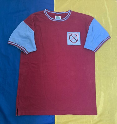 WEST HAM UNITED EUROPEAN CUP WINNERS 1965 #6 BOBBY MOORE RETRO SOCCER JERSEY SzM