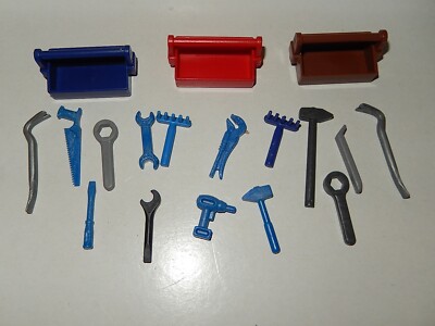 PLAYMOBIL (1204) UTENSILI – Lotto Di 2 Picconi Semplici Grigi, Usati