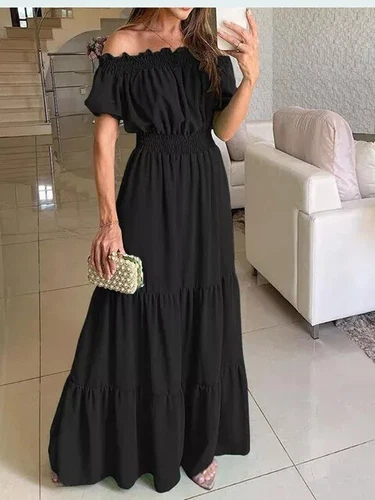 Neu Casuales Elegante De Verano Encaje Largos Vestidos Ropa De Moda Para Mujer - Bild 10 von 21