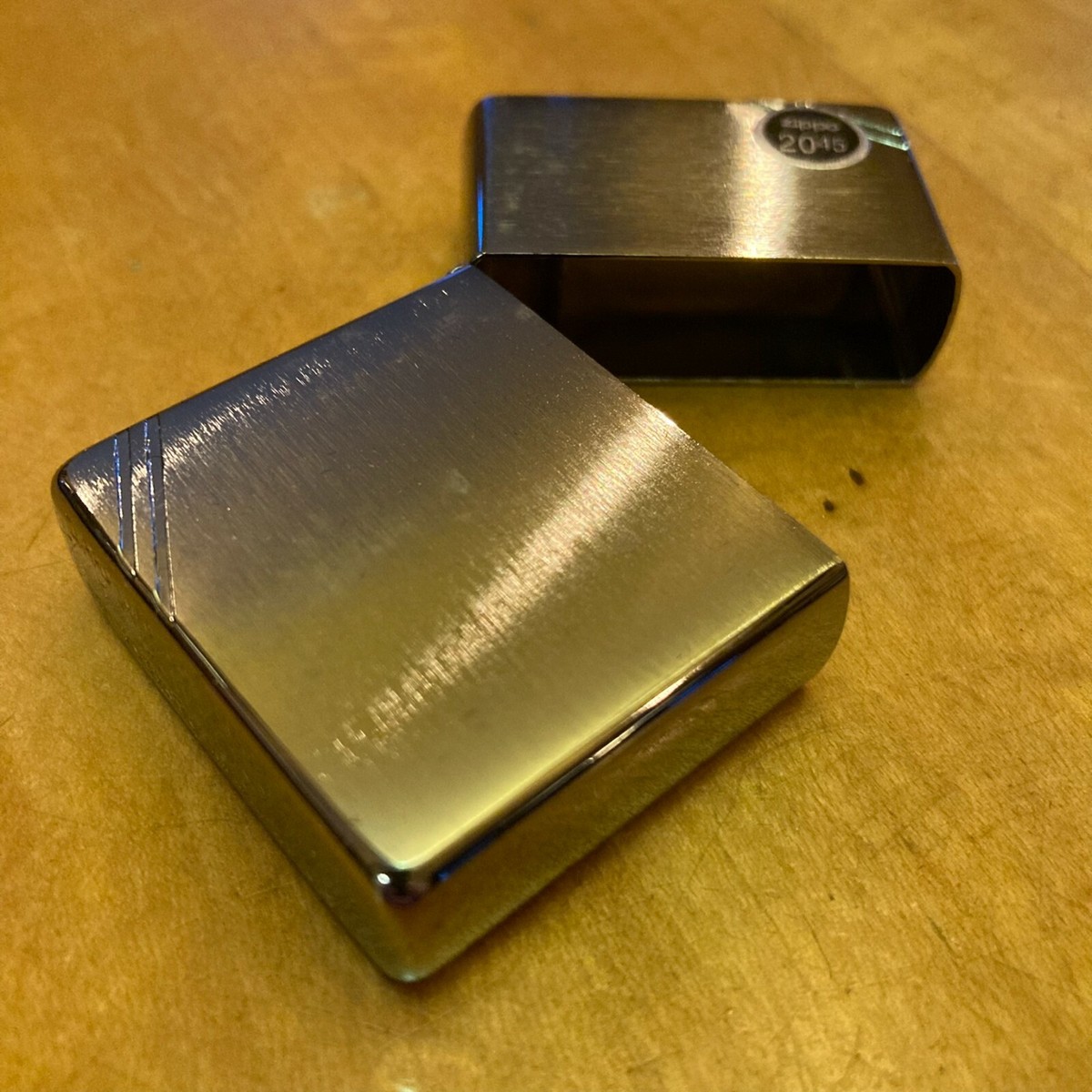 Genuine Zippo Brushed Chrome Vintage Lighter CASE ONLY No