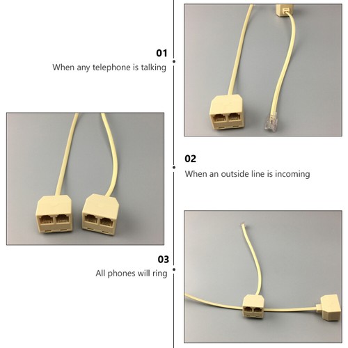 5 Pcs Split -Adapter Festnetz-Telefonsplitter Für Telefonleitungen - Afbeelding 11 van 12