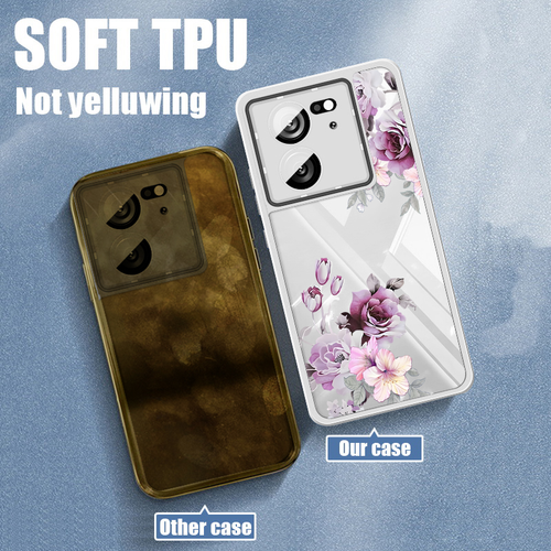 For Xiaomi Redmi Note 14 13 12 11 Pro 13T Flowers Glass Lens Silicone Case Cover - Picture 7 of 19