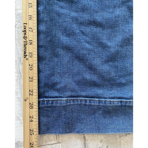LOFT Made and Loved High Waist Cropped Flared Wide Leg Denim Culottes Jeans 29/8 - Picture 10 of 12
