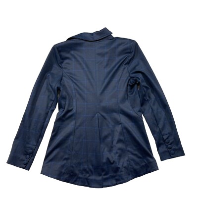 Cabi Blazer Blue Jacket Size 6 Equestrian Style #5475 Window Pane