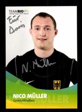 Nico M&uuml;ller Autogrammkarte Original Signiert Gewichtheben+A 182619