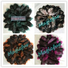 10pcs/lot 16" 40cm Real Fox Fur Tail Bag Charm Keychain Cosplay Tassle pendant