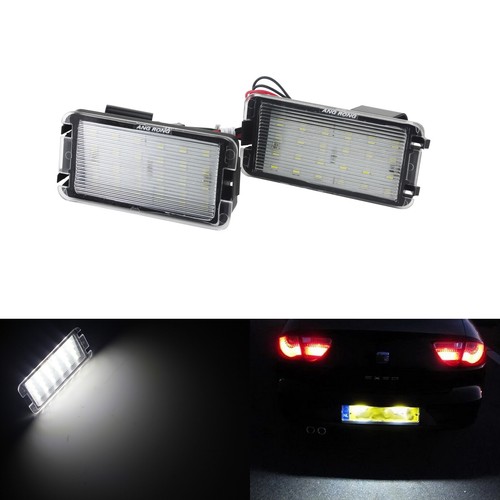 2x LED License Number Plate Light For Seat Altea Arosa Cordoba Ibiza Leon Toledo - Picture 2 of 12