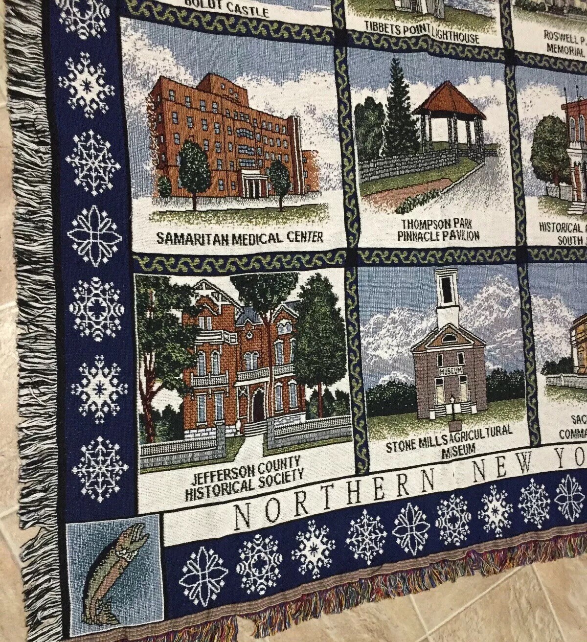 Vintage Simply Home Throw New York Theme. 5 1/2 Feet Long And 4 Feet Wide.