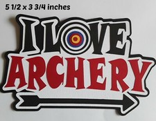 I LOVE ARCHERY SPORT TITLE boy girl premade paper piecing 3D die cut by Rhonda