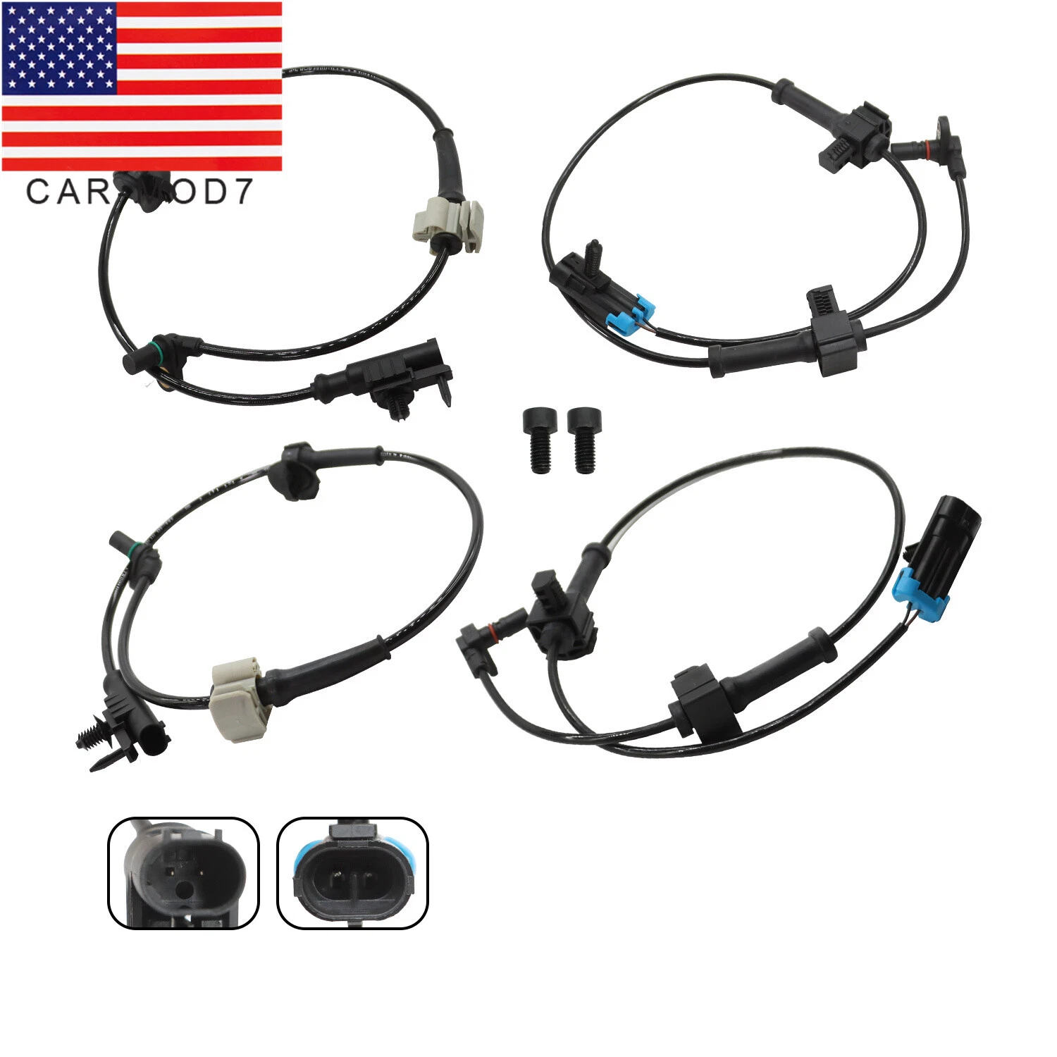 4x Front & Rear ABS Wheel Speed Sensor For Chevy Silverado