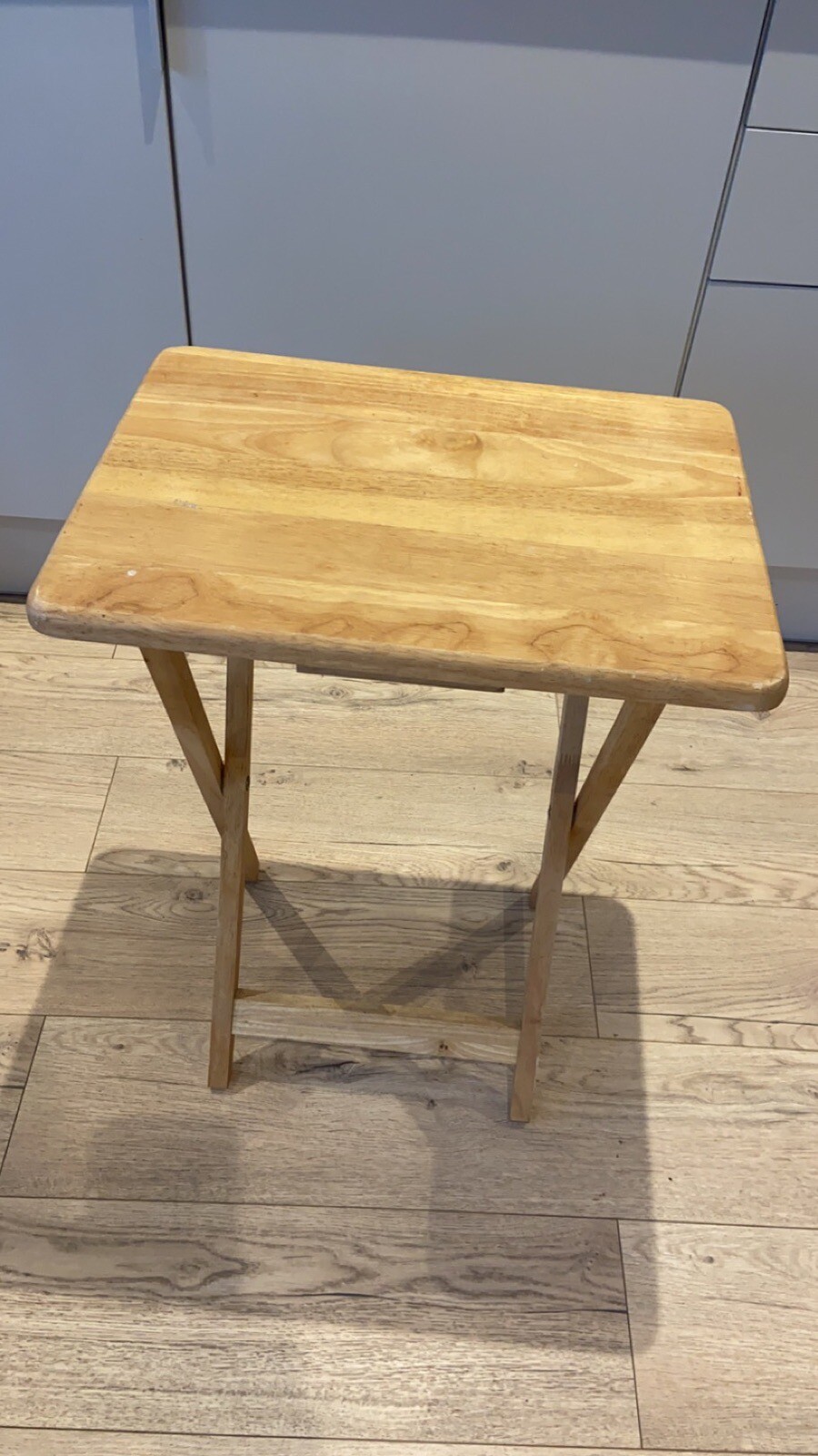 Small Folding Rubberwood TV Table Side Fold Computer Desk Table Diner
