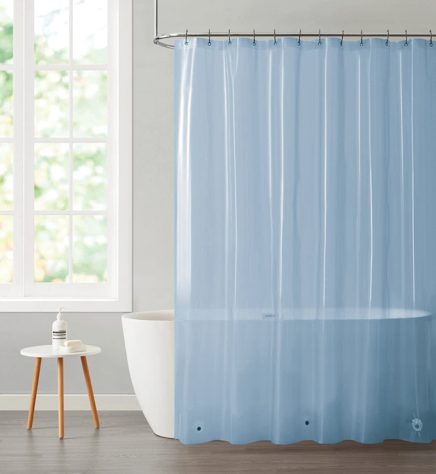 Kate Aurora Transparent 6 Gauge Non-Toxic PEVA Shower Curtain - Assorted Colors - Image 2 of 4