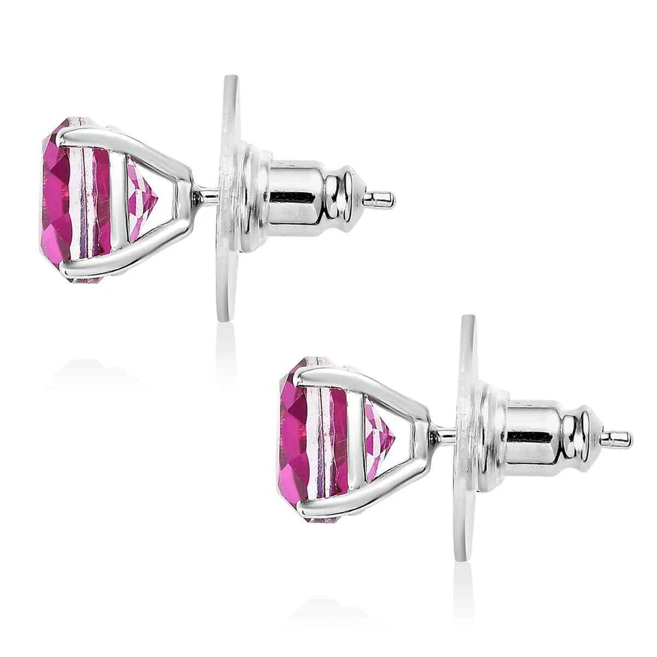STUNNINGLY BEAUTIFUL!! 4.50ctw Radiant Orchid Quartz Studs Platinum Plated - Image 4 of 4