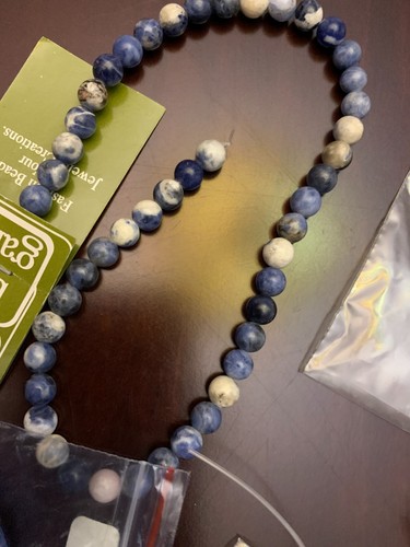 Lot of Semi-Precious Beads, Sodalite, Varied shapes/sizes, all new - Picture 10 of 11