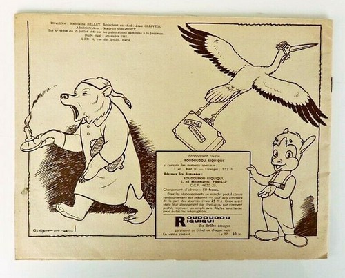 ROUDOUDOU Les belles images album de coloriage 1957 TBE - Picture 4 of 4