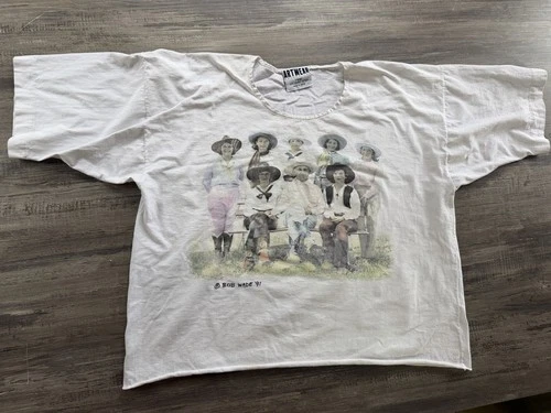 VTG Artwear 1991 Bob Wade Photography Cowgirl Tee Size XL Single Stitch Cutoff video thumbnail