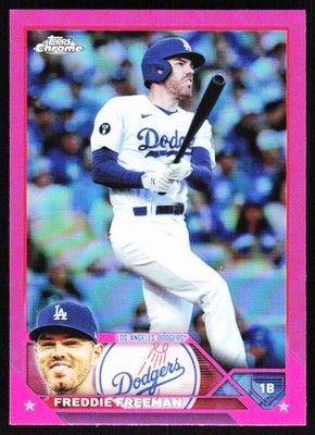 2023 Topps Chrome Pink Refractor Freddie Freeman Los Angeles Dodgers #5