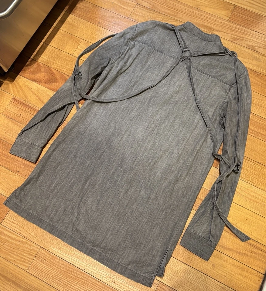 Skingraft 线束上衣衬衫灰色普通话领 M 码 — 第 3/4 张图片