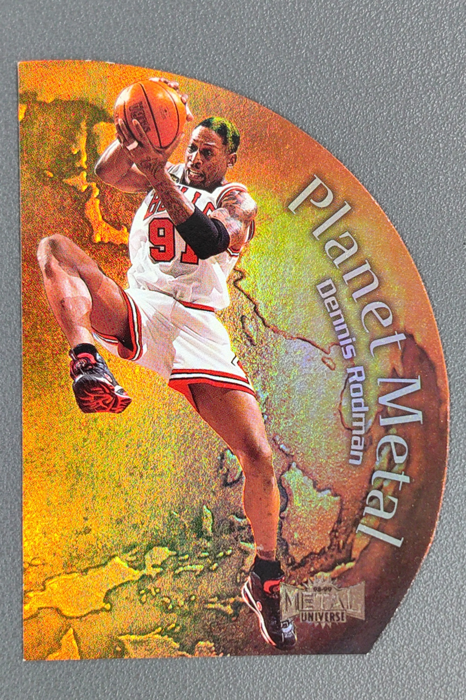 1998-99 Skybox Metal Universe Dennis Rodman Planet #5 5 OF15 PM Bulls