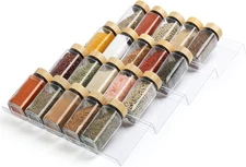 Spice Drawer Organizer 4 Tier, Acrylic Seasoning Organizer Rack, Clear Spice Rac