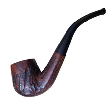 Vintage Algerian Briar Bent Billard Estate Tobacco Pipe 