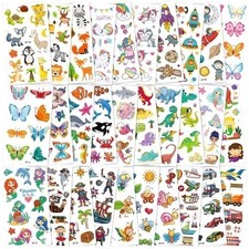 300 Waterproof Temporary Tattoos for Kids - Fun Stickers for Parties