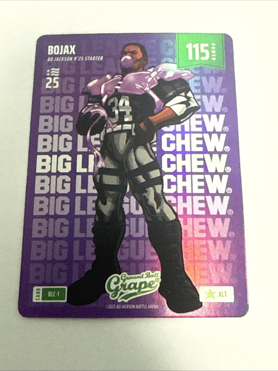 2025 Bo Jackson Battle Arena Big League Chew Grape BoJax Alt 115 Power #BLC-1