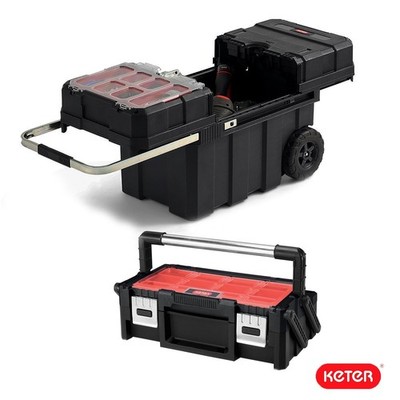 Keter Masterloader Rolling ToolBox with 18in Cantilever Organizer
